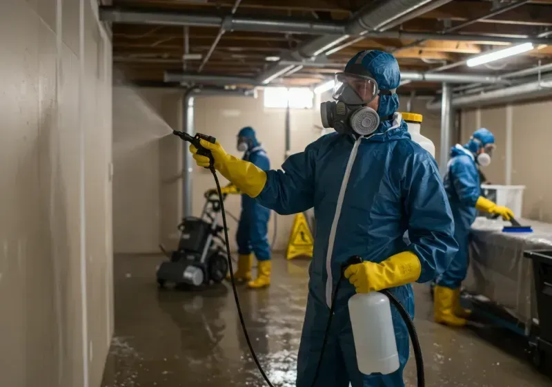 Basement Sanitization and Antimicrobial Treatment process in Mishawaka, IN