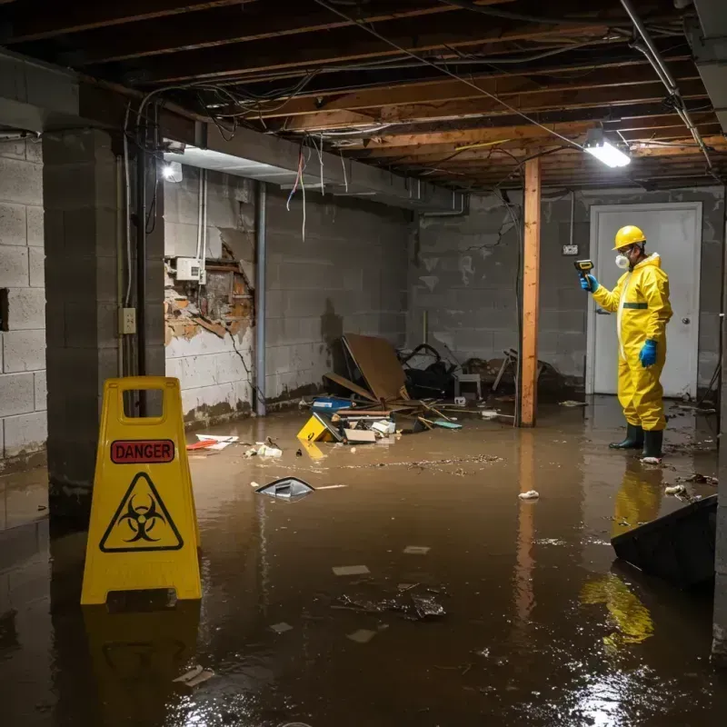 Flooded Basement Electrical Hazard in Mishawaka, IN Property